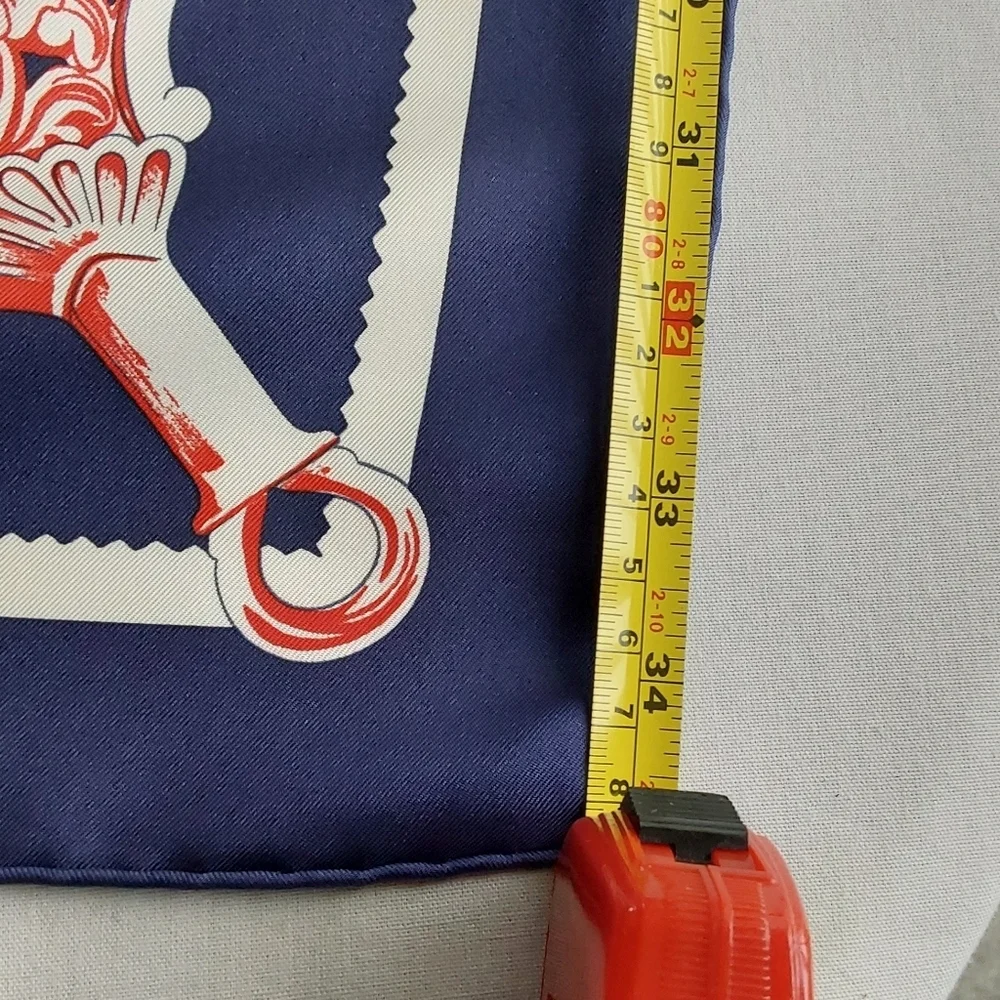 HERMÈS _ PARIS ETRIERS Multicolored Silk Scarf - Picture 15 of 15